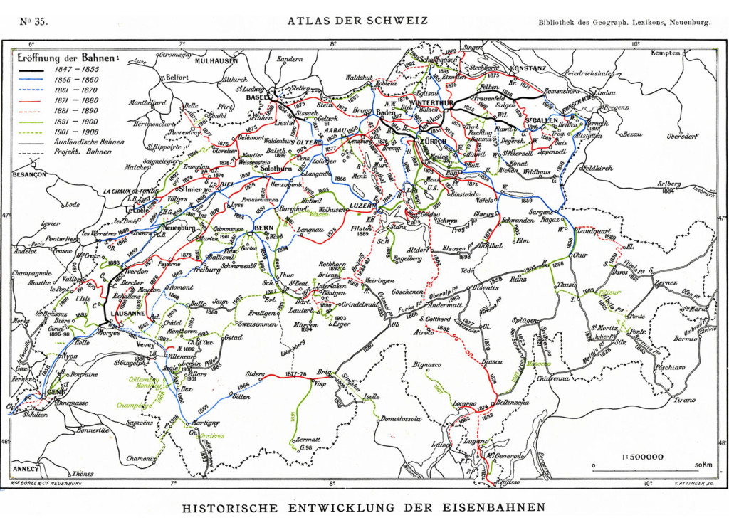 Eisenbahnen Schweiz bis 1907