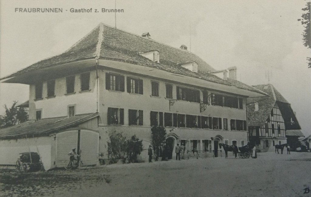 Postkutsche vor dem Gasthof 