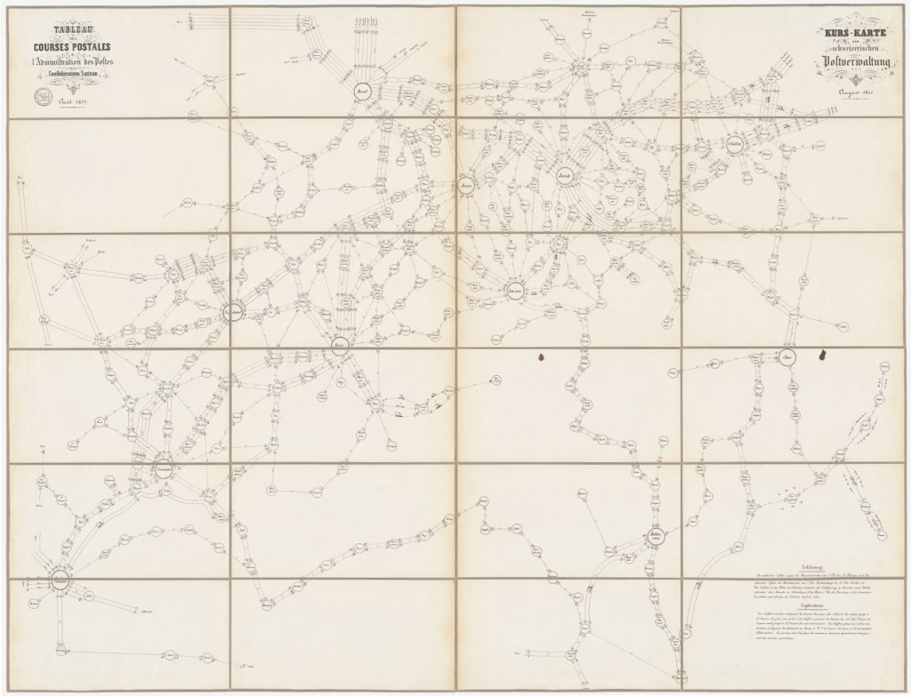 Postkutschenkurse Schweiz 1855